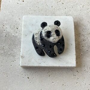 Macy's Gemstone Panda Brooch